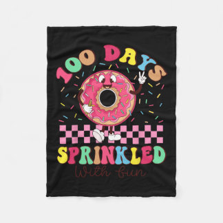 100 dagen geprint met een gratis donut 100e dag sc fleece deken