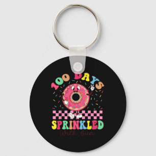 100 dagen geprint met een gratis donut 100e dag sc sleutelhanger