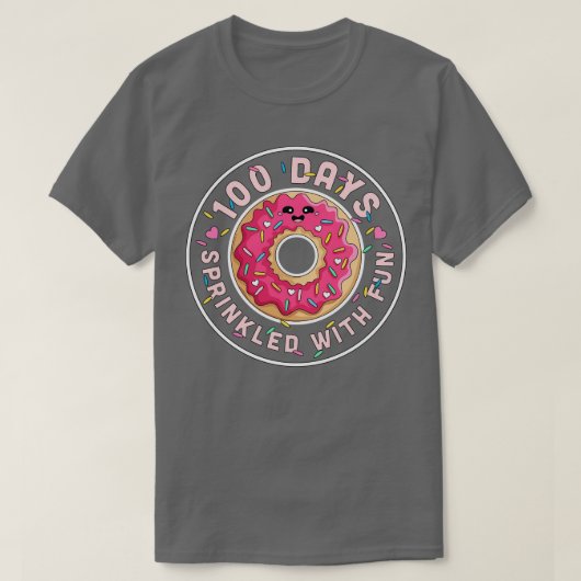 100 dagen gesnoeid met vun donut Kinderen 100e dag T-shirt (Design voorkant)