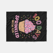 100 dagen gesponnen met vun taart 100e dag van S Fleece Deken (Voorkant (Horizontaal))