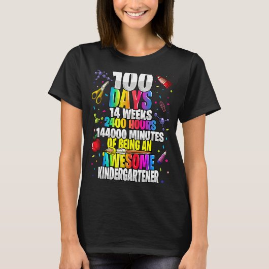 100 dagen Geweldige kleuter 100th T-shirt (Voorkant)