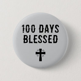 100 Dagen Gezegend - 100e Dag van de School Christ Ronde Button 5,7 Cm
