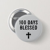 100 Dagen Gezegend - 100e Dag van de School Christ Ronde Button 5,7 Cm (Voorkant /achterkant)