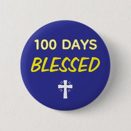 100 Dagen Gezegend - Christelijke 100e Dag van Sch Ronde Button 5,7 Cm
