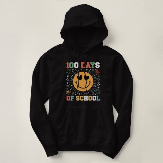 100 dagen glimlachen op school hoodie (Design voorkant)