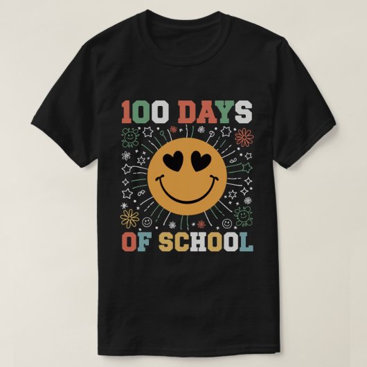 100 dagen glimlachen op school t-shirt (Design voorkant)