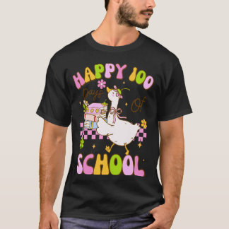 100 Dagen Grappige Gans Eend voor Kinderen Meisjes T-shirt