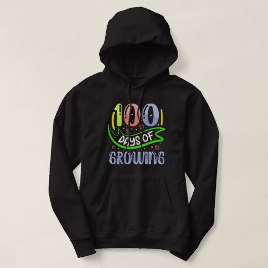 100 dagen groeien 100 dagen hoodie (Design voorkant)