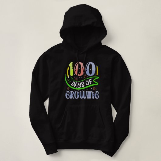 100 dagen groeien 100 dagen hoodie (Design voorkant)