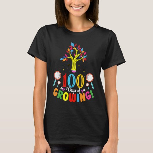 100 Dagen Groeiende 100 Dagen Schoolboom Kinderen T-shirt (Voorkant)