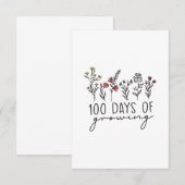 100 dagen Groeiende Planten School Bedankkaart (Voorkant / Achterkant)