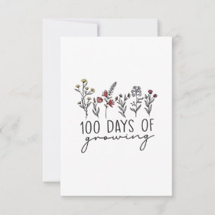 100 dagen Groeiende Planten School Bedankkaart