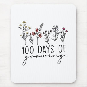 100 dagen Groeiende Planten School Muismat