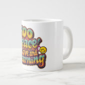 100 dagen groovy leren grote koffiekop (Voorkant rechts)