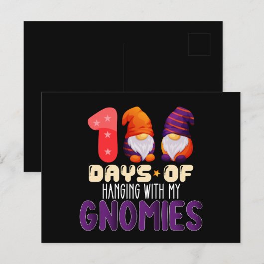 100 dagen hangen met mijn kabouters school briefkaart (Voorkant / Achterkant)