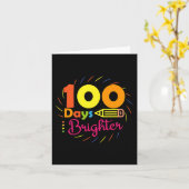 100 dagen helderder - 100 dagen schoolleraar stu kaart (Gele Bloem)