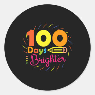 100 Dagen Helderder - 100 Dagen Schoolleraar Stu Ronde Sticker