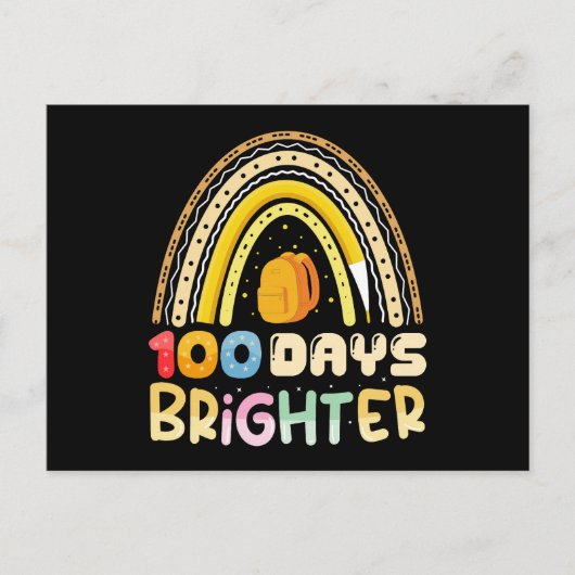 100 dagen helderder 100ste dag van de school leraa briefkaart (Voorkant)