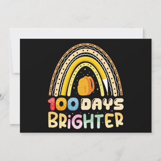 100 dagen helderder 100ste dag van de school leraa kaart (Voorkant)