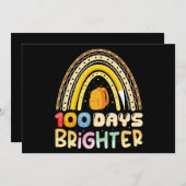 100 dagen helderder 100ste dag van de school leraa kaart (Voorkant / Achterkant)