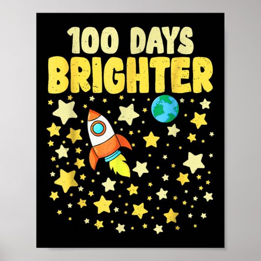 100 dagen helderder 100ste dag van de schoolastron poster (Voorkant)
