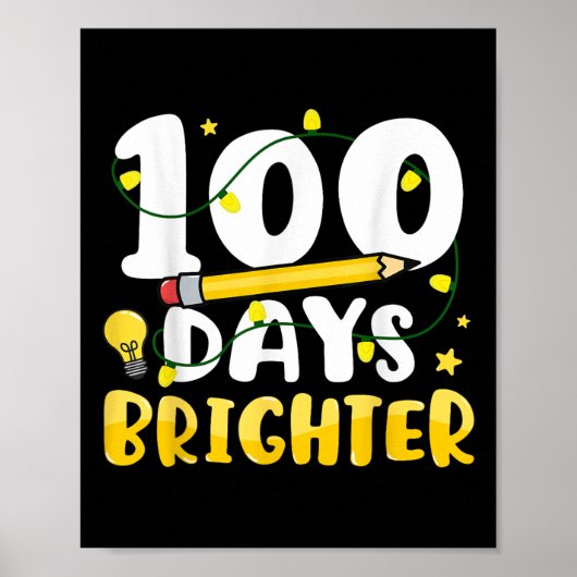 100 dagen helderder 100ste dag van school 100 dage poster (Voorkant)