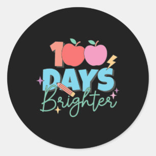 100 dagen helderder 100ste dag van schoolleerling ronde sticker