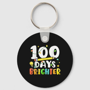100 dagen helderder gelukkig 100ste dag van school sleutelhanger