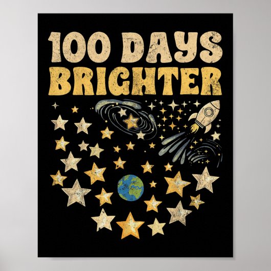 100 dagen helderder Kinder 100ste dag van schoolst Poster (Voorkant)