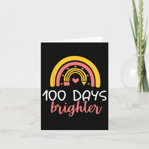 100 dagen helderder regenboog leraar meisje 100e d kaart