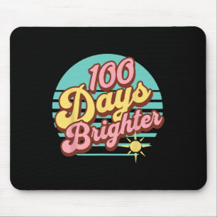 100 dagen helderder retro leraar Kinder 100 dagen Muismat