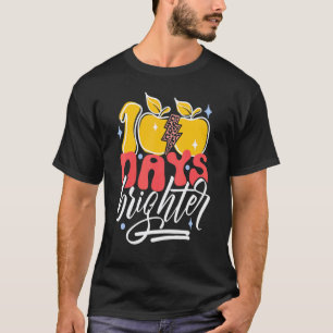 100 dagen helderdere bliksemflits leraar 100ste da t-shirt