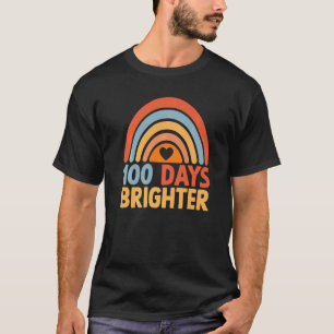 100 dagen helderdere leraar 100ste schooldag regen t-shirt