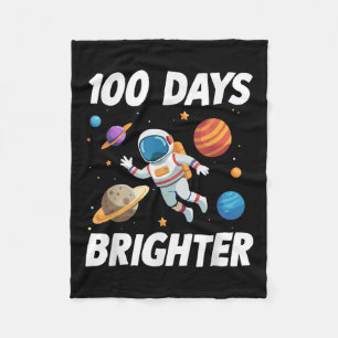 100 dagen helderdere ruimteastronaut 100ste dag va fleece deken