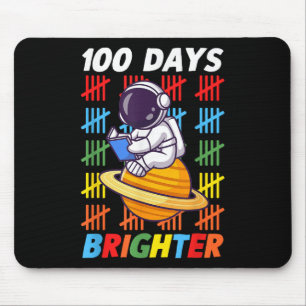 100 dagen helderdere ruimteastronaut 100ste dag va muismat