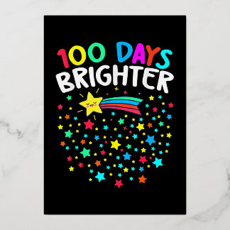 100 Dagen Helderdere Sterren Folie Feestdagenkaart