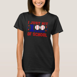 100 dagen honkbal 100e dag school S T-shirt