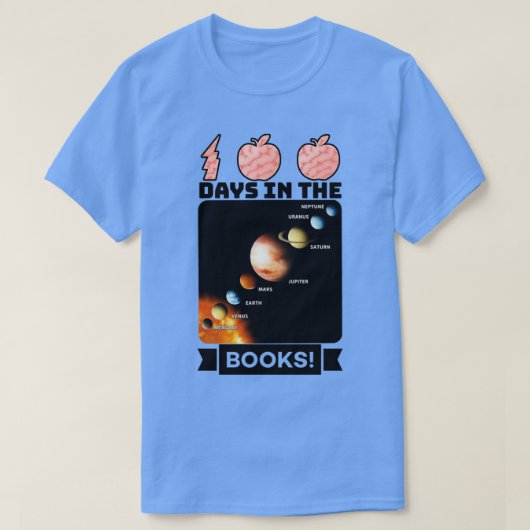 100 dagen in de boeken 8 t-shirt (Design voorkant)