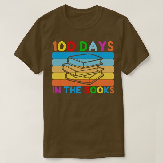 100 dagen in de boeken die studenten en docenten l t-shirt (Design voorkant)