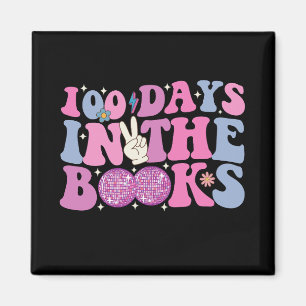 100 Dagen In De Boeken Disco Bal Groovy Retro Magneet