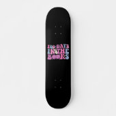 100 dagen in de boeken Disco Ball Groovy Retro Persoonlijk Skateboard (Voorkant)