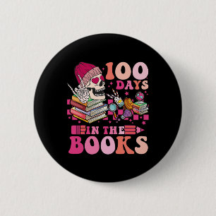 100 dagen in de boeken Leeskracht Skelet Waarde Ronde Button 5,7 Cm