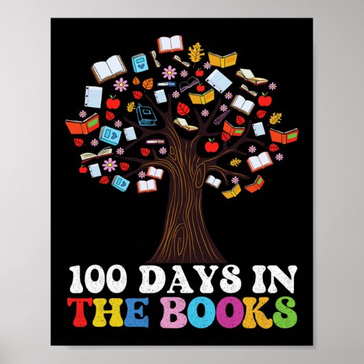 100 dagen in de boeken Lezing leraar 100e dag van Poster (Voorkant)