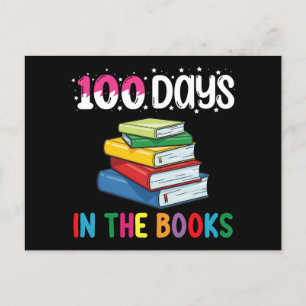 100 dagen in de boeken school lezen bibliothecaris briefkaart