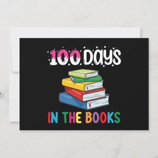 100 dagen in de boeken school lezen bibliothecaris kaart (Voorkant)