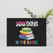 100 dagen in de boeken school lezen bibliothecaris kaart (Staand voorkant)