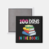 100 dagen in de boeken school lezen bibliothecaris magneet (Voorkant / Achterkant)