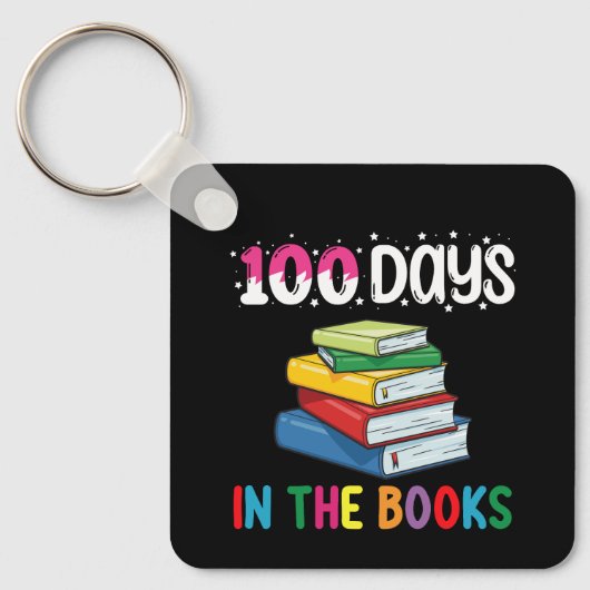 100 dagen in de boeken school lezen bibliothecaris sleutelhanger (Voorkant)