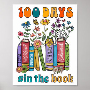 100 dagen in de boeken Teacher Life School Gifts O Poster