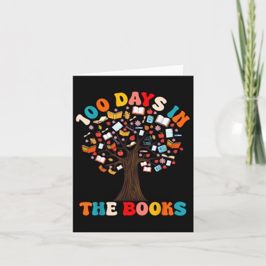 100 dagen in de boeken Voorleesleraar 100e dag Kaart (Voorkant)